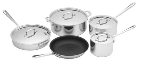 All-Clad Stainless 9-Piece Cookware Set with Nonstick Fry Pan